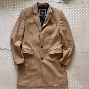 Zara Men's Camel Trench Coat